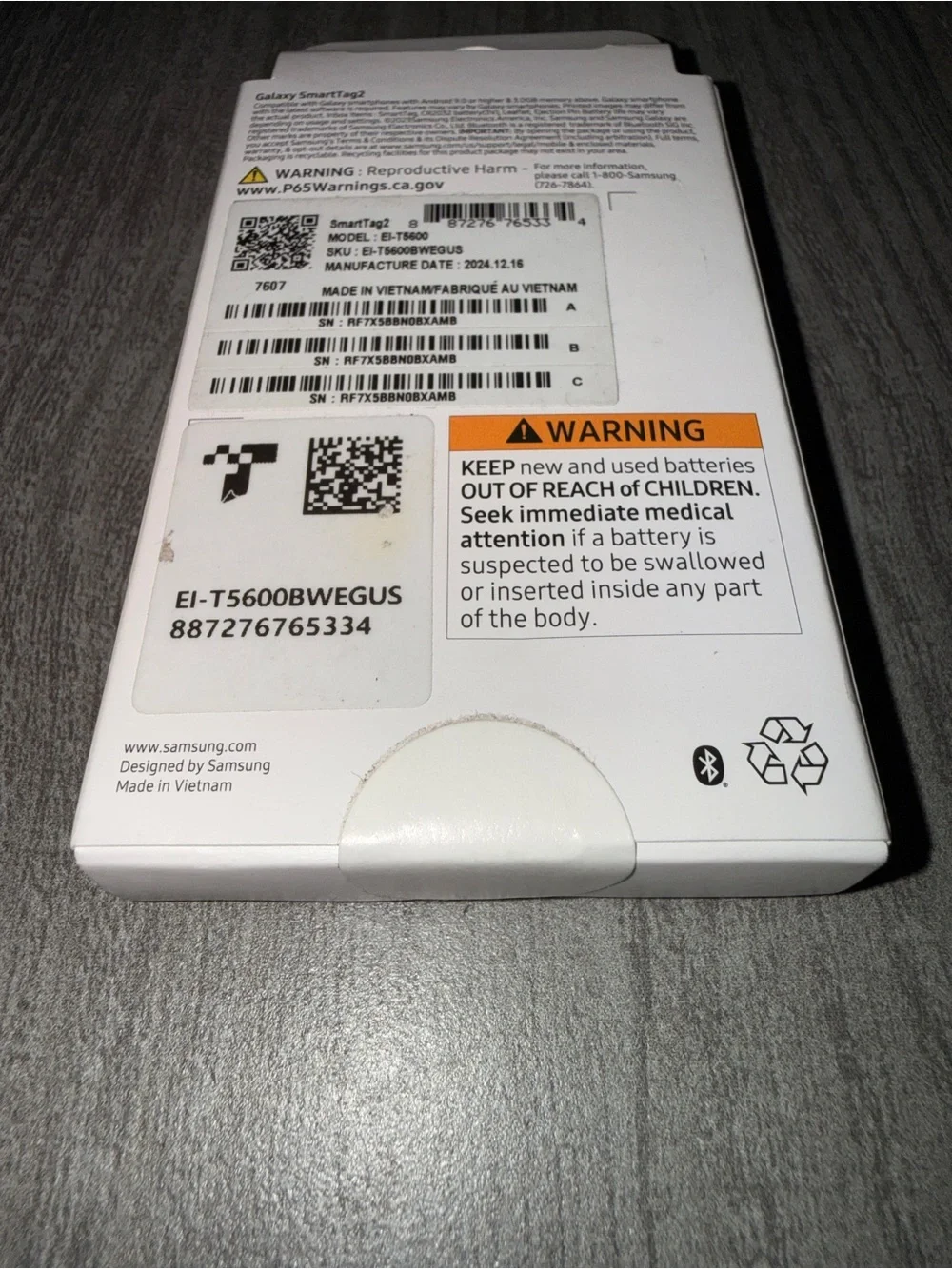 Samsung Galaxy SmartTag2 Bluetooth Tracker White New